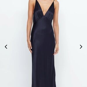 Bec & Bridge Navy Slip Maxi Dress V-Neck